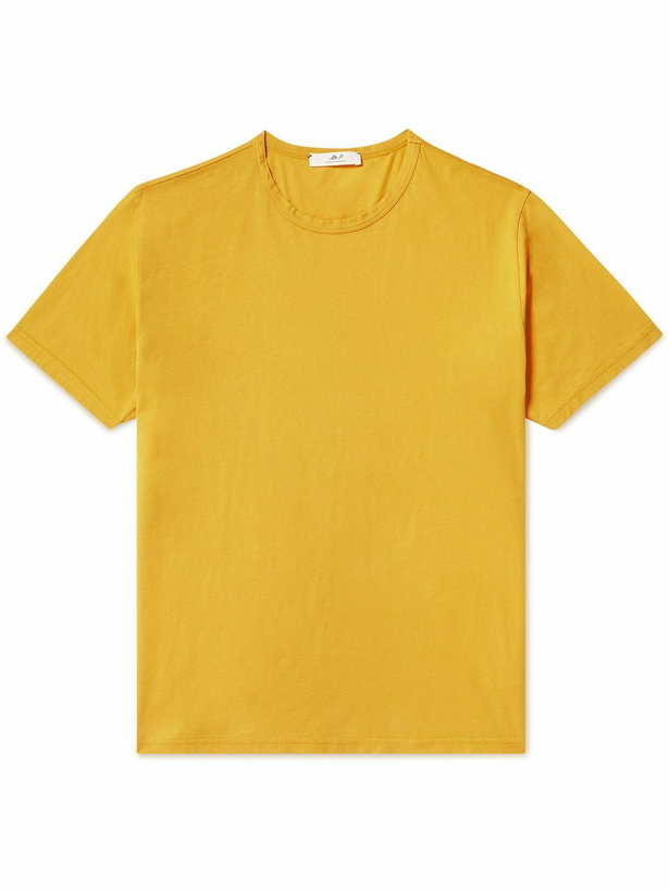 Photo: Mr P. - Garment-Dyed Cotton-Jersey T-Shirt - Yellow
