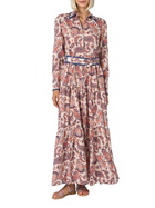 MC2 Saint Barth Woman Linen Dress Marbella With Paisley Print