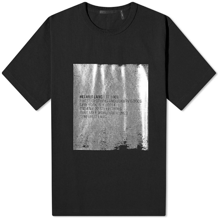 Photo: Helmut Lang Men's Metallic Patch Logo T-Shirt in Black