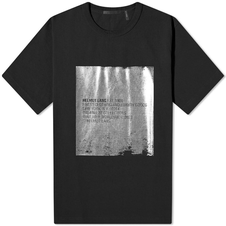 Photo: Helmut Lang Men's Metallic Patch Logo T-Shirt in Black