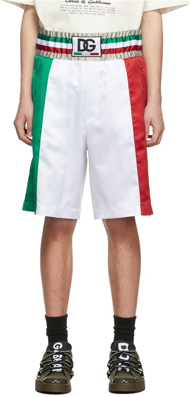 Photo: Dolce & Gabbana Multicolor Polyester Shorts