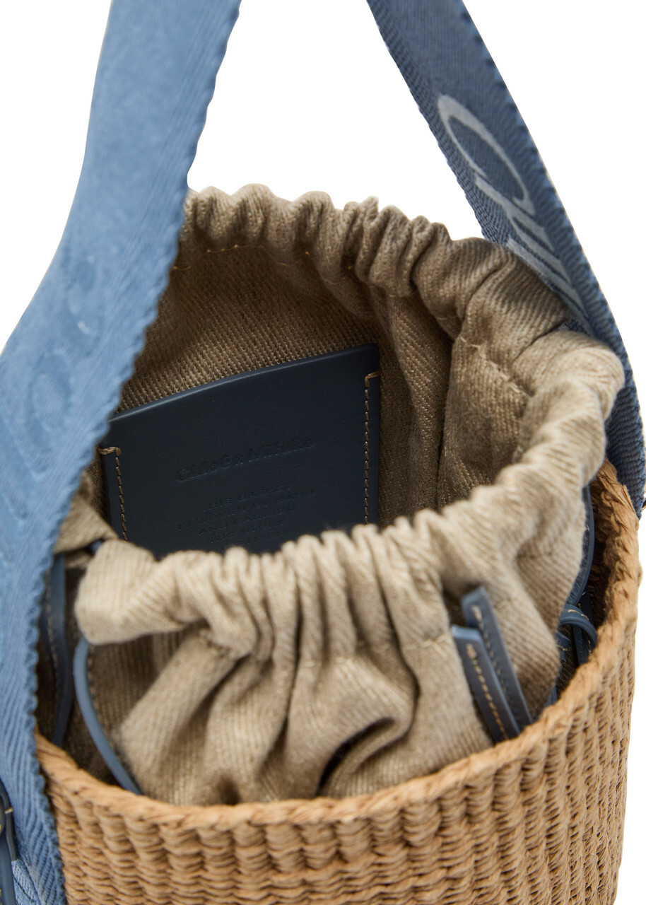 Chloe Woody Raffia Bucket bag - Blue - One Size