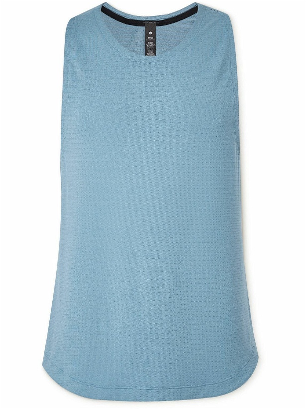 Photo: Lululemon - License to Train Recycled-Mesh Tank Top - Blue