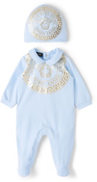 Versace Baby Blue Medusa Bodysuit Set