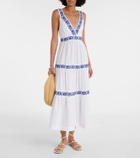 Heidi Klein Cannes embroidered cotton maxi dress