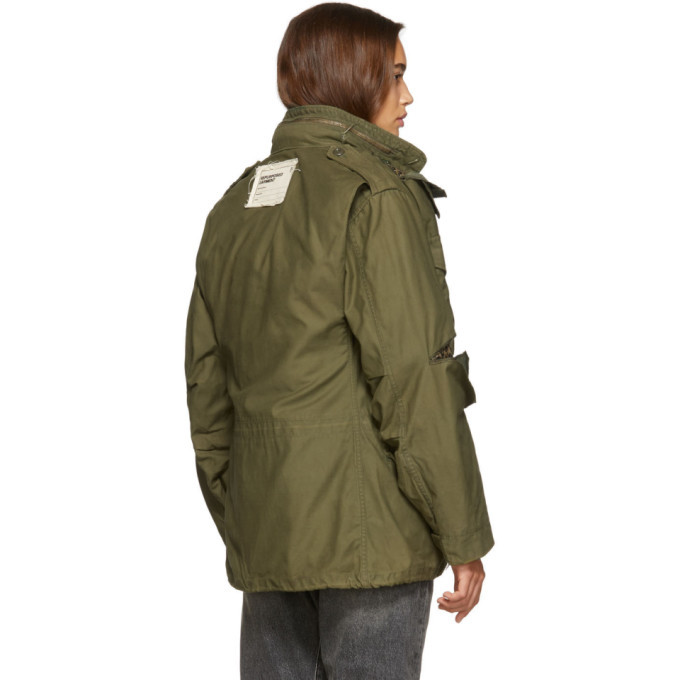 R13 Khaki Leopard M65 Field Jacket R13