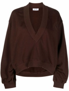 THE ATTICO - V-neck Fleece Sweatshirt