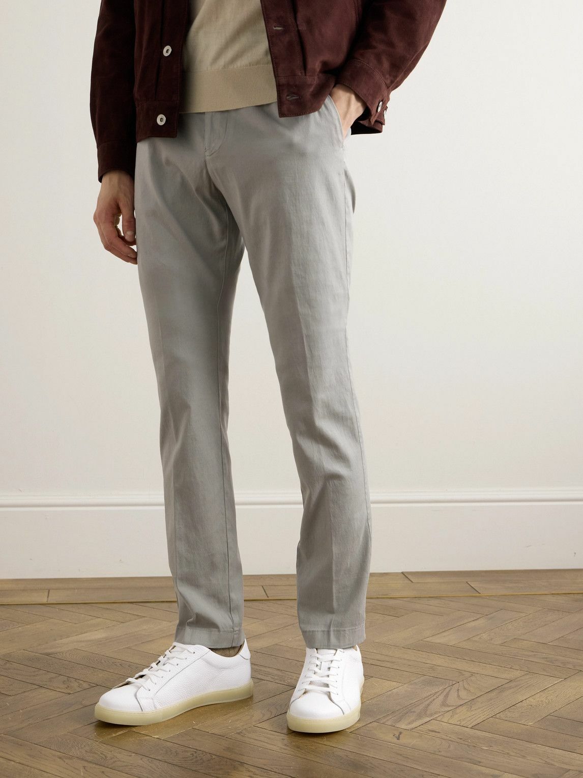 Thom Sweeney - Full-Grain Leather Sneakers - White