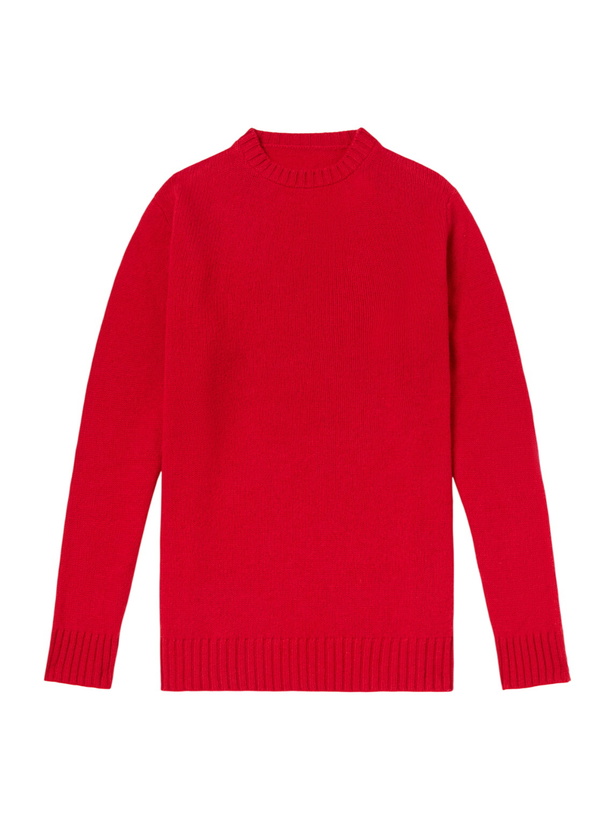 Photo: Anderson & Sheppard - Super Soft Cashmere Sweater - Red