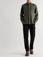 Tod's - Logo-Embroidered Checked Cotton-Flannel Shirt - Green