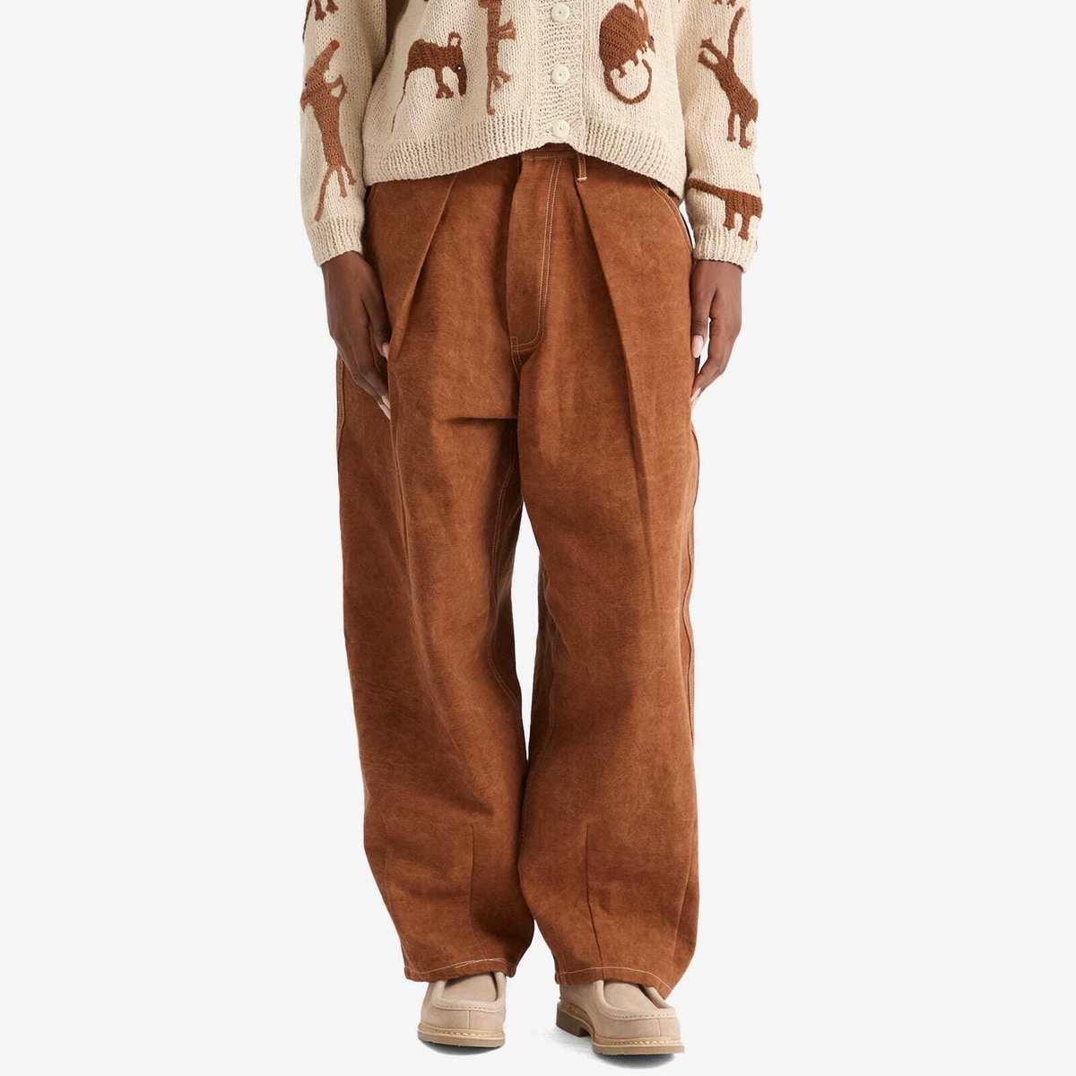 Story mfg. Women's Lush Pants in Brown Wonky-Wear