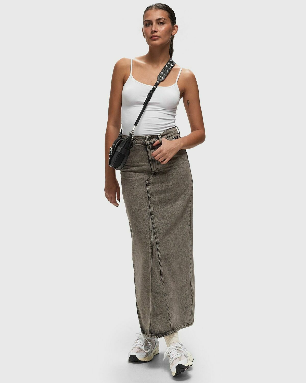 Gestuz Brendagz Hw Long Skirt Grey Skirts