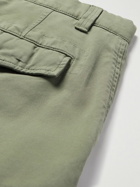 Brunello Cucinelli - Straight-Leg Cotton-Twill Cargo Shorts - Green