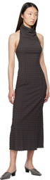 Paloma Wool Brown & Blue Olin Maxi Dress