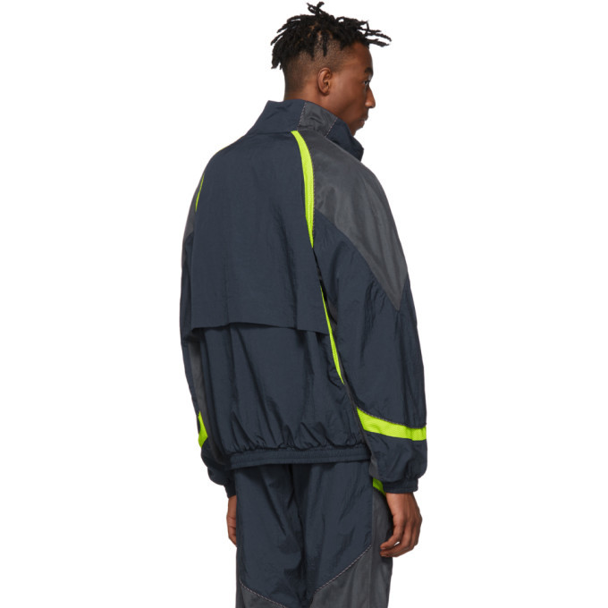 Name. Navy Nylon Track Jacket