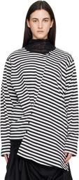 YOHJI YAMAMOTO Black & White Paneled Long Sleeve T-shirt
