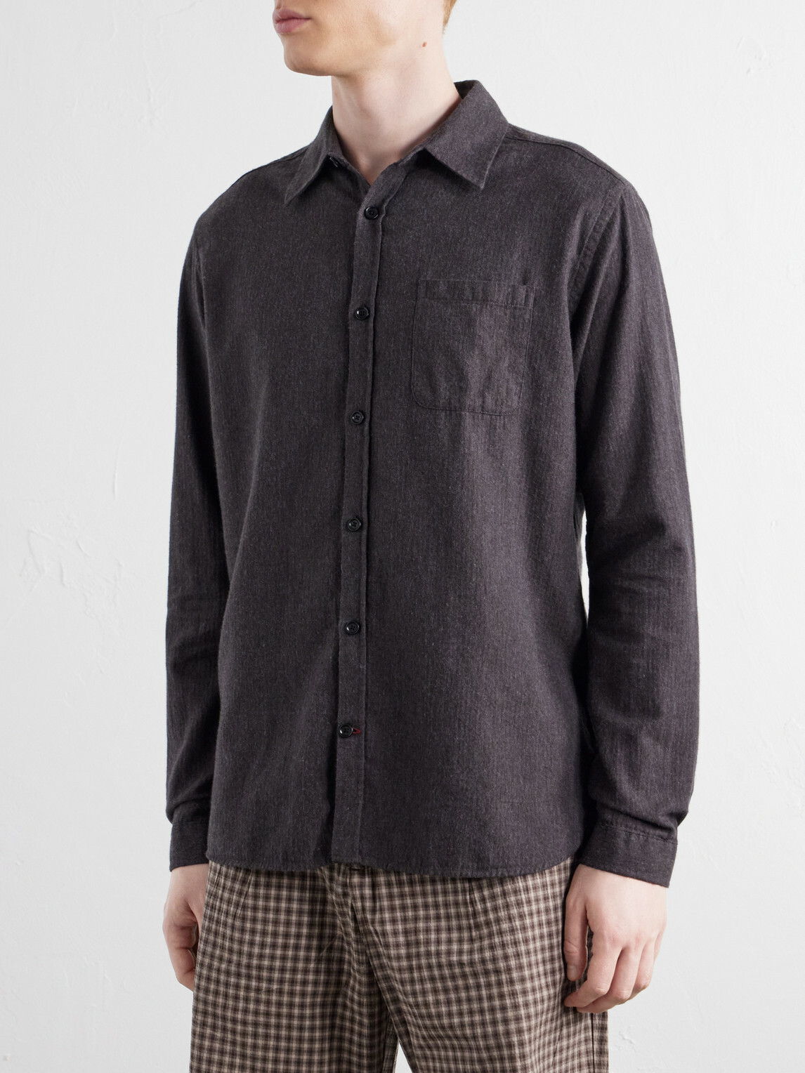 Oliver Spencer - Cotton-Flannel Shirt - Brown