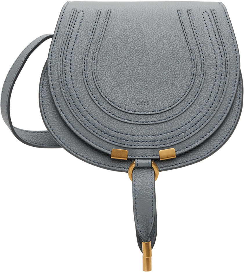 Chloé Blue Small Marcie Saddle Bag