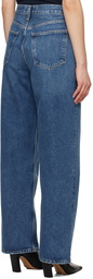 AGOLDE Navy Low Slung Baggy Jeans