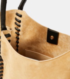 Altuzarra Braid leather-trimmed suede tote bag