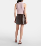 Courrèges Ribbed cotton and wool tank top