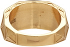 Emanuele Bicocchi SSENSE Exclusive Gold Square Stone Ring