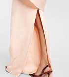 Alex Perry Caped crêpe satin gown