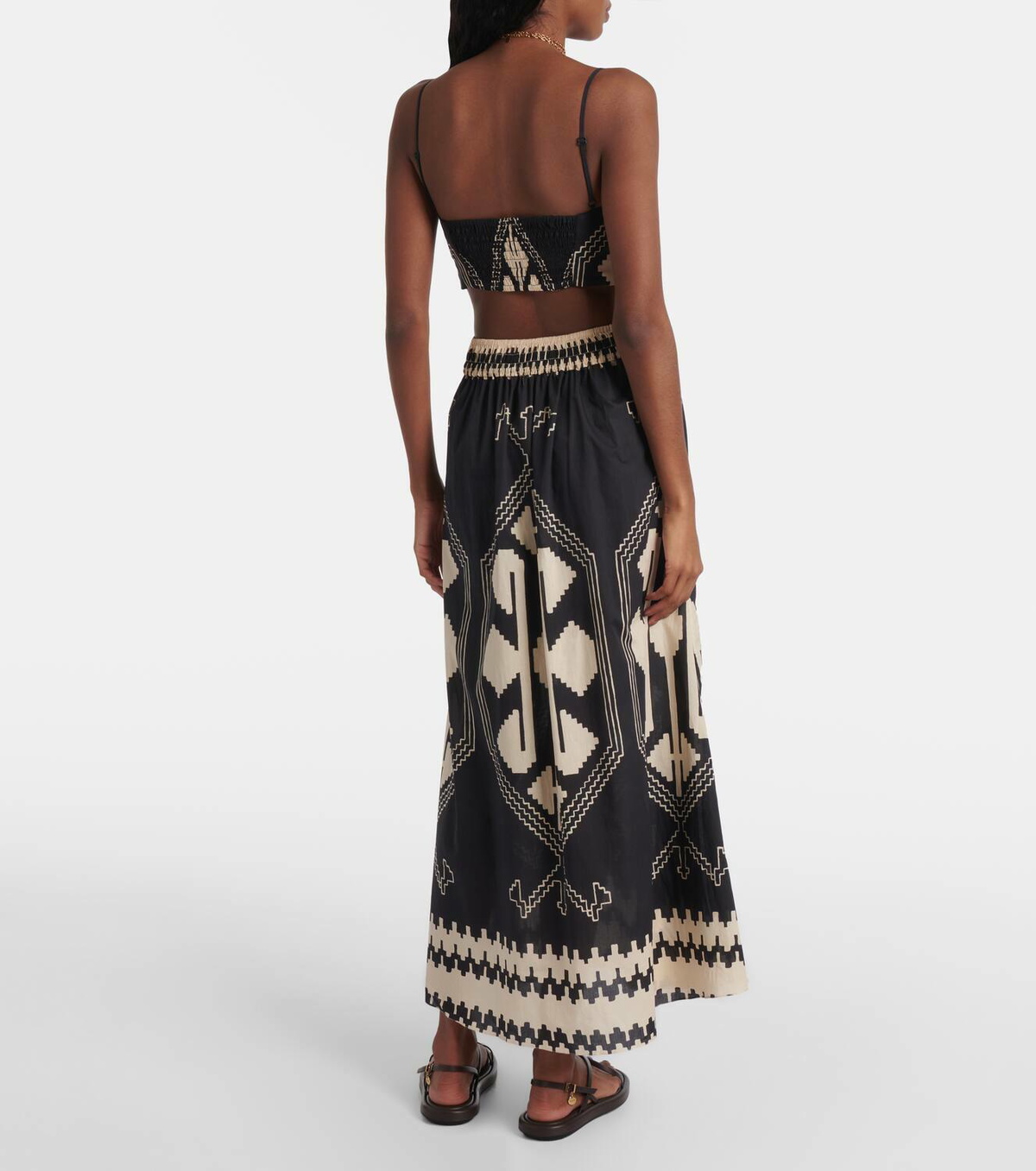 Johanna Ortiz Printed cotton bra top