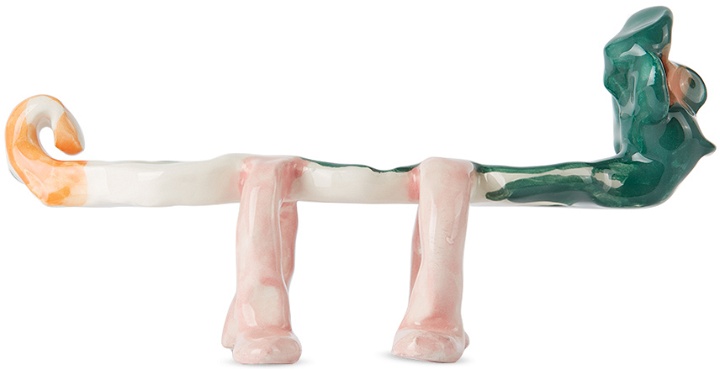 Photo: Ottolinger SSENSE Exclusive Green Legs Candle Holder