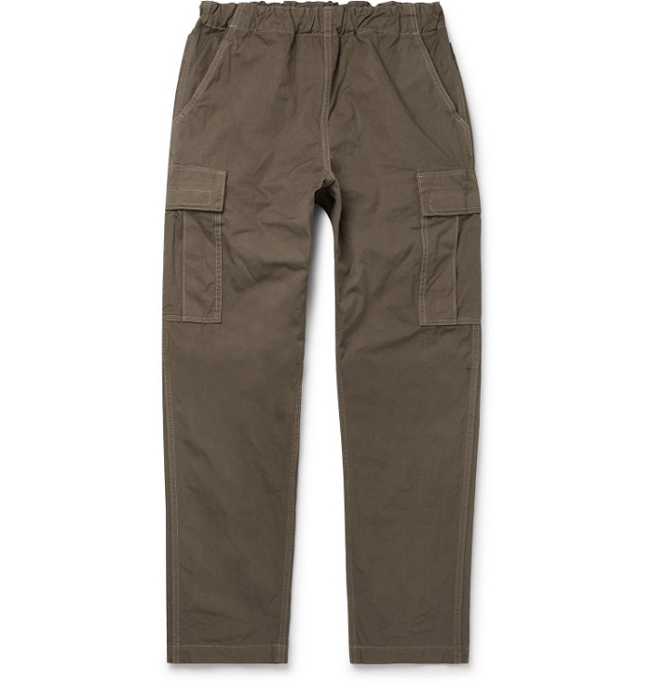 Photo: OrSlow - Tapered Cotton-Canvas Cargo Trousers - Green