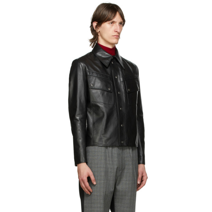 Givenchy Black Leather Vintage Fit Jacket Givenchy