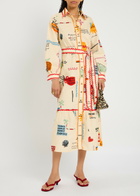 Never Fully Dressed Poema Cotton-blend Maxi Shirt Dress Cream
