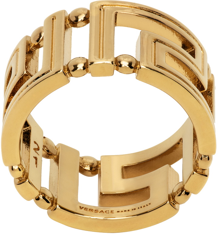 Photo: Versace Gold Greca Ring