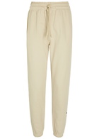 Adidas X Stella Mccartney Logo-print Cotton Sweatpants Beige