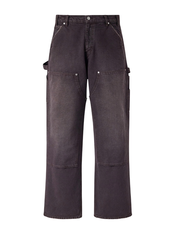 Photo: Cherry Los Angeles - Carpenter Wide-Leg Jeans - Brown
