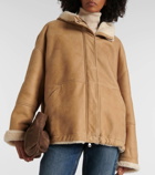 Brunello Cucinelli Shearling-lined leather jacket