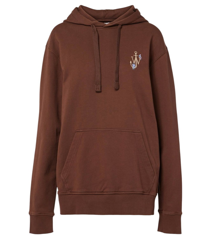 Photo: JW Anderson Printed embroidered cotton jersey hoodie