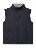 Zegna - Reversible Shell and Cashmere-Blend Twill Gilet - Blue