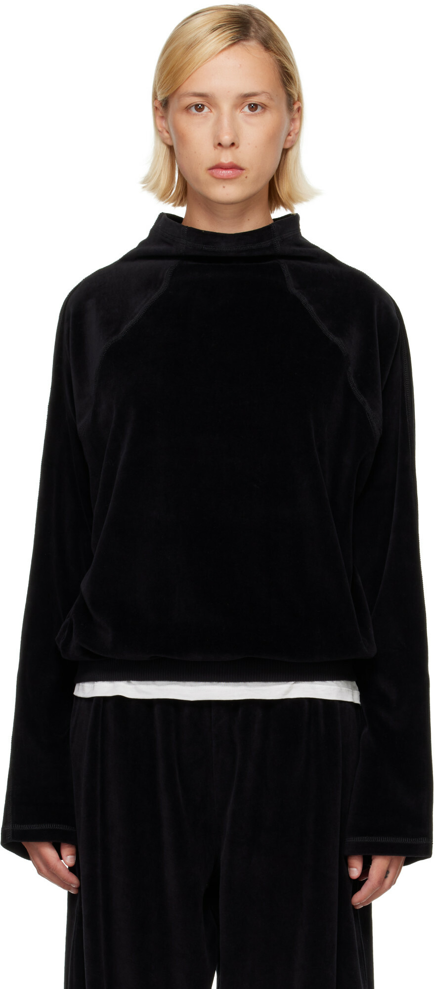 Baserange SSENSE Exclusive Black Fold Turtleneck