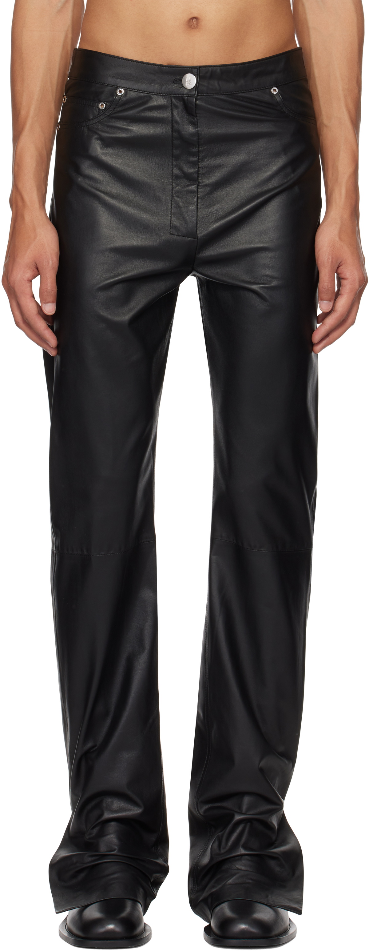 Ludovic de Saint Sernin Black Alistair Leather Pants