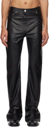 Ludovic de Saint Sernin Black Alistair Leather Pants