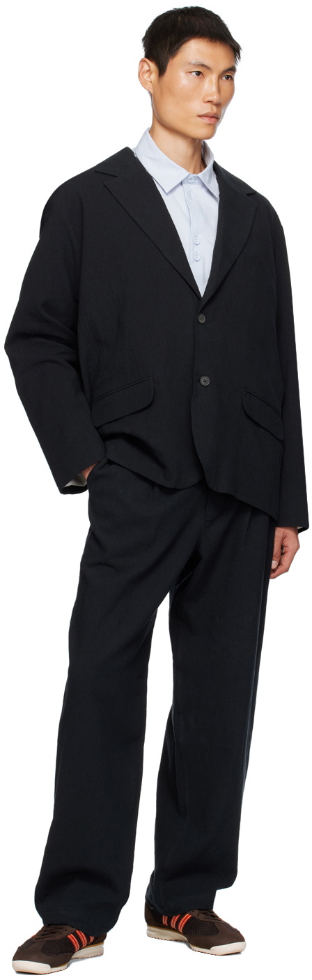 XENIA TELUNTS Black Notched Lapel Blazer