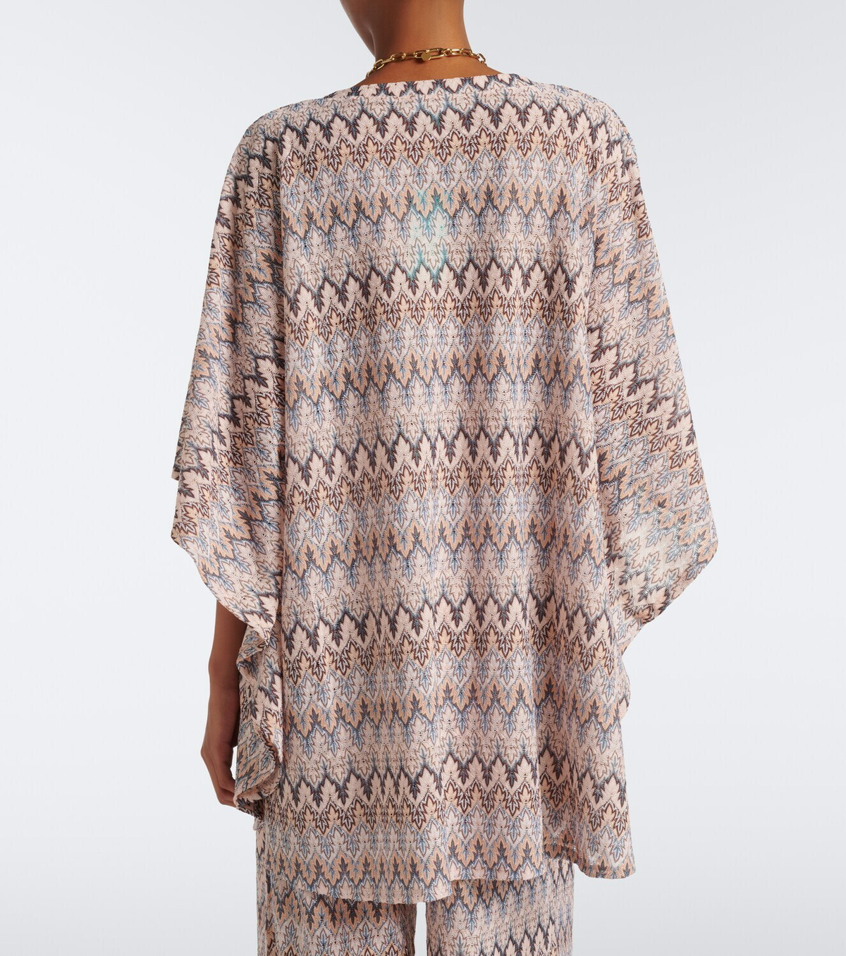 Melissa Odabash Josie chevron knitted kaftan