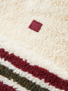 Acne Studios - Logo-Appliquéd Striped Wool-Blend Beanie
