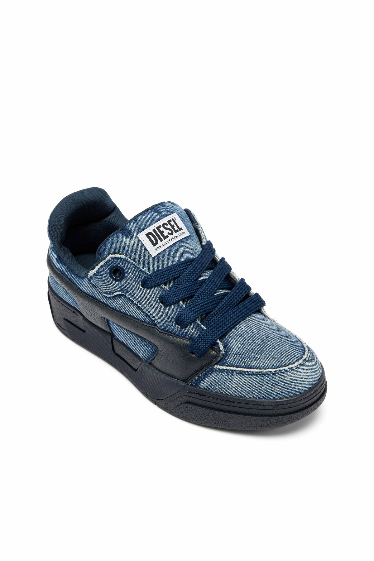 Diesel S-D-Ollie - Sneakers in washed frayed denim - Sneakers Mens in Blue