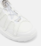 Roger Vivier Viv' Zag leather-trimmed mesh sneakers