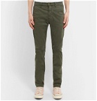 Nudie Jeans - Slim Adam Garment-Dyed Stretch Organic Cotton-Twill Trousers - Green