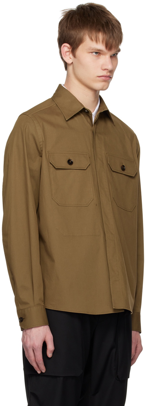 ZEGNA Khaki Button Up Shirt Zegna