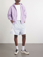 Acne Studios - Franzine Distressed Cotton-Blend Jersey Zip-Up Hoodie - Purple
