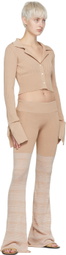 determ; Beige Polyester Lounge Pants